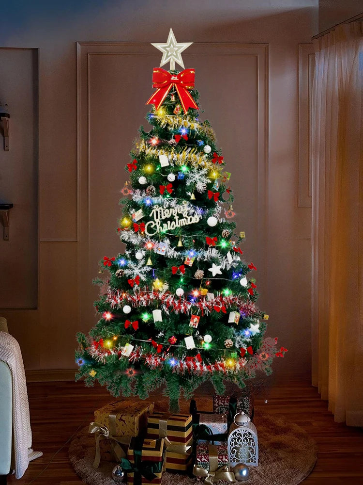 Hot Sale 150/180/210cm Christmas Tree Home Decoration PVC Artificial Xmas Ornaments Small Christmas Tree Party New Year 2025