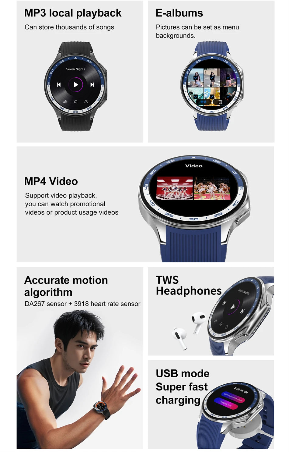 Watch X AMOLED Smart Watch with 32GB & Bluetooth Call