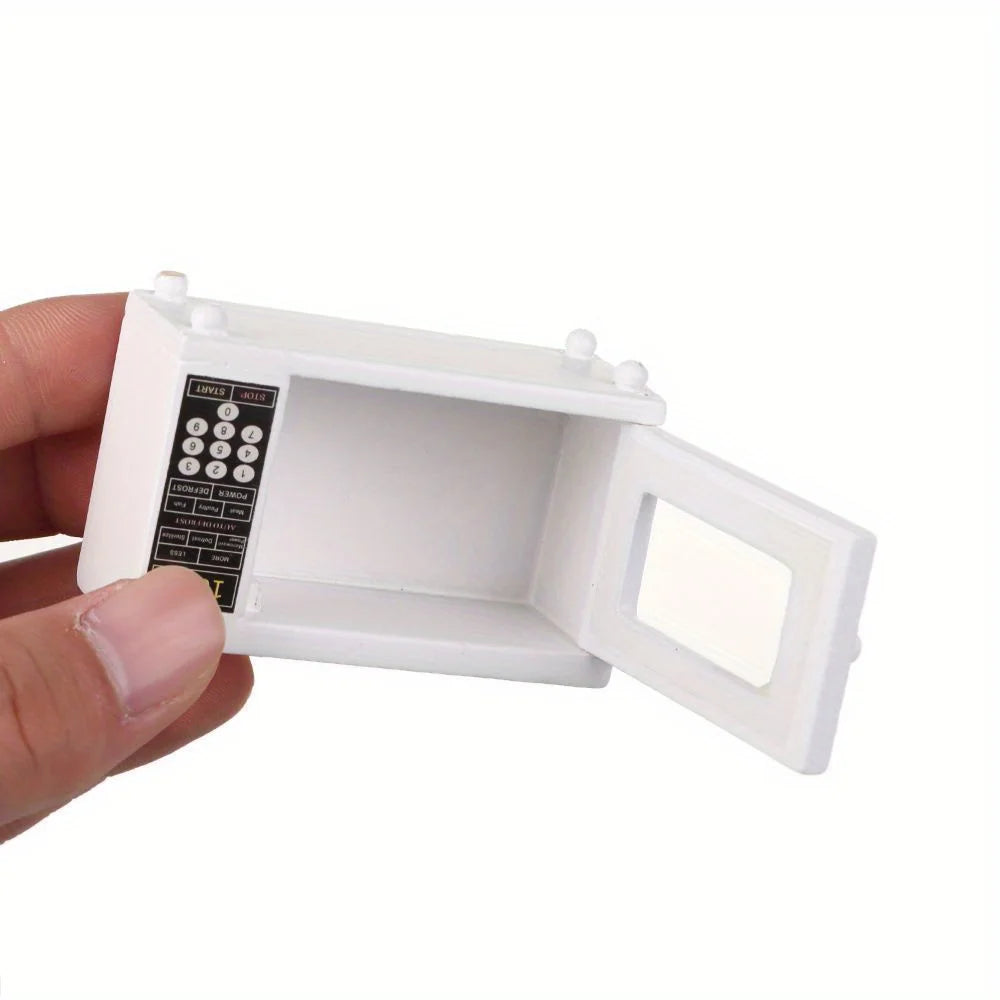 Miniature Dollhouse Kitchen Supplies, Microwave Oven, Furniture, Accessories