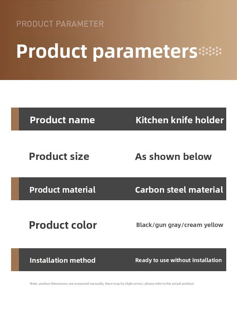 Kitchen knife rack storage rack countertop drainage all-in-one knife storage rack kitchen knife rack for home knife holder