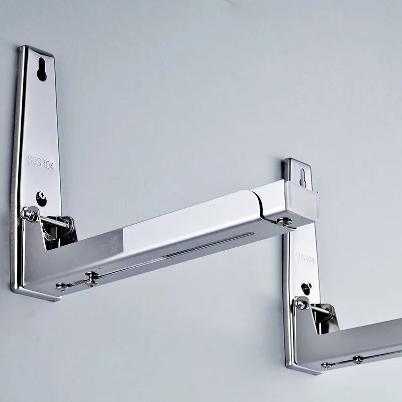 Microwave Oven Holder Folding Rack Stainless Steel Kitchen Shelf Foldable Retractable Bracket Oven Rack Hooks Telescopic Shelves