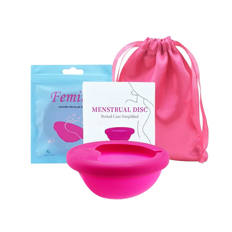 Medical Silicone Menstrual Disc With String Menstrual Cup Period Menstrual Collector Menstruation Disk Women Health Care Hygiene