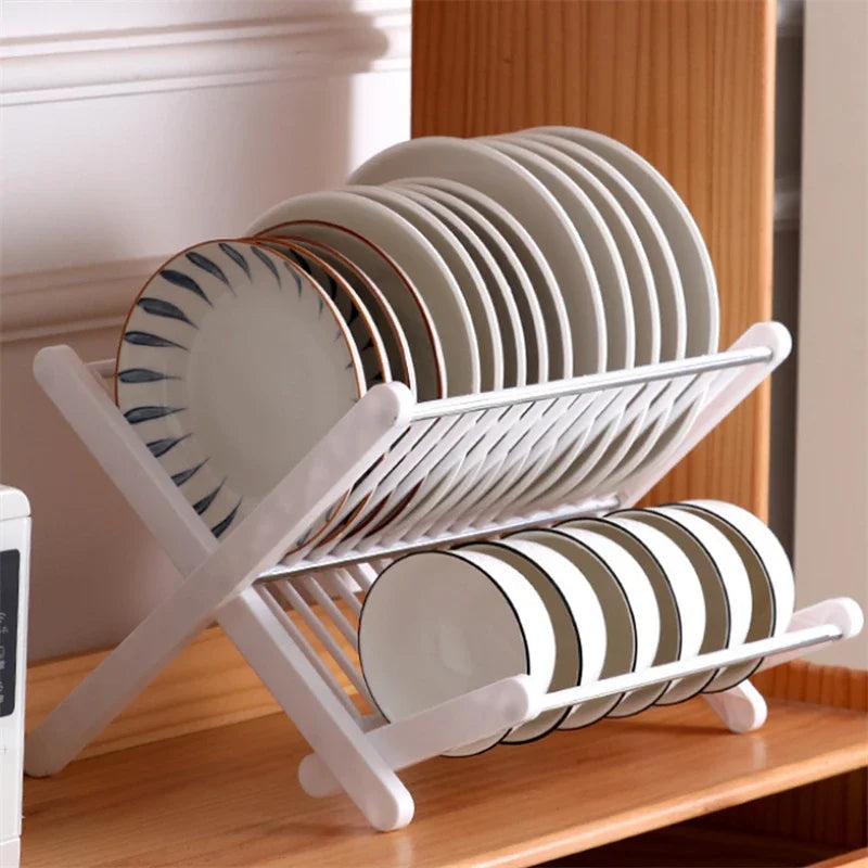 Kitchen Organizer Sink Drain Shelf Dish Drying Rack Bowl Plates Shelf Storage Drawer Desktop Adjustable Holder Home Accessories