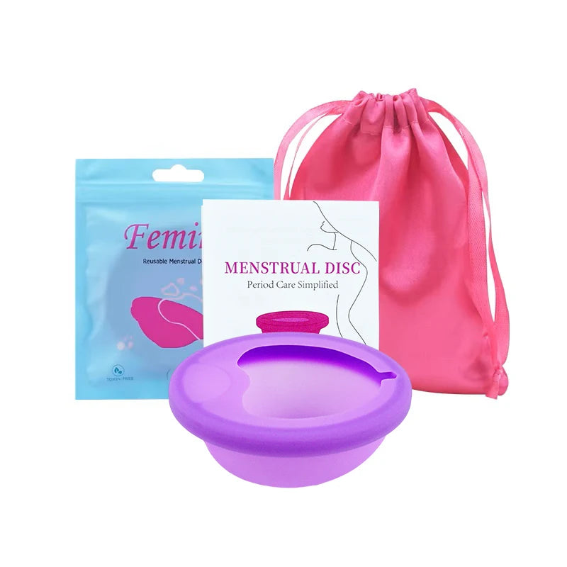 Medical Silicone Menstrual Disc With String Menstrual Cup Period Menstrual Collector Menstruation Disk Women Health Care Hygiene