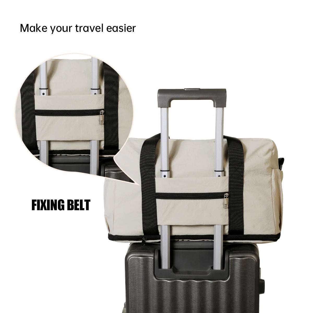 Large Travel Duffle Bag with Trolley Sleeve