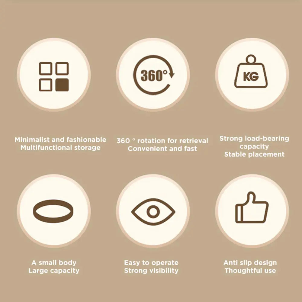 Rotating Tray Spice Rack Pantry Cabinet Turntable With Base Storage Bin Kitchen Organizer For Seasoning Cosmetic Storage Box