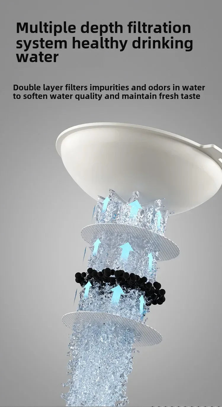 Cat feeder, dog and cat basin, equipped with water dispenser bowl, automatic recycling utensil, universal pet products