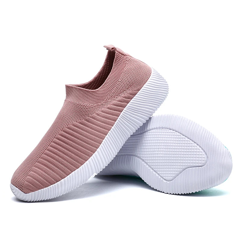 Women’s Slip-On Vulcanized Sneakers Lightweight Flats