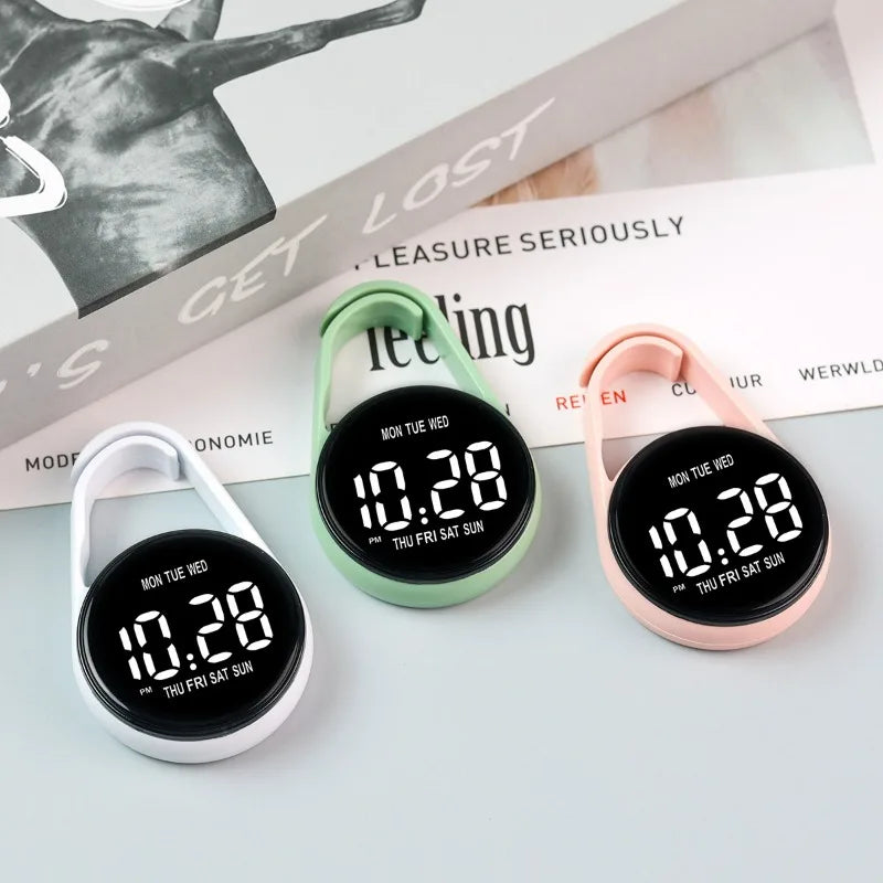 Luminous LED Electronic Watch Function Practical Digital Clock Pocket Watch for Student Mountaineer Portable Water Drop Keychain