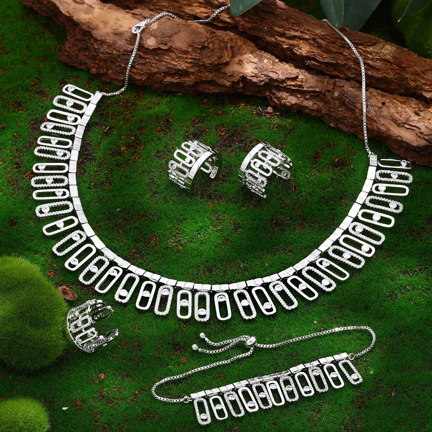 2023 Hot Selling Cubic Zirconia Bridal Wedding Jewelry Set Bridal 4-piece Set Women's Jewelry Set Jewelry Brand Reproduction