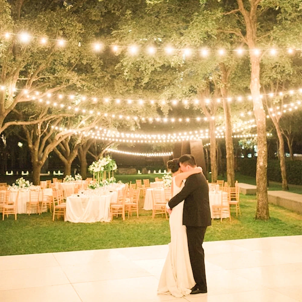 LED String Light 30M 15M Fairy String Light Festoon Patio Garden Lights Christmas Lights Gift White Cable Decoration Lights