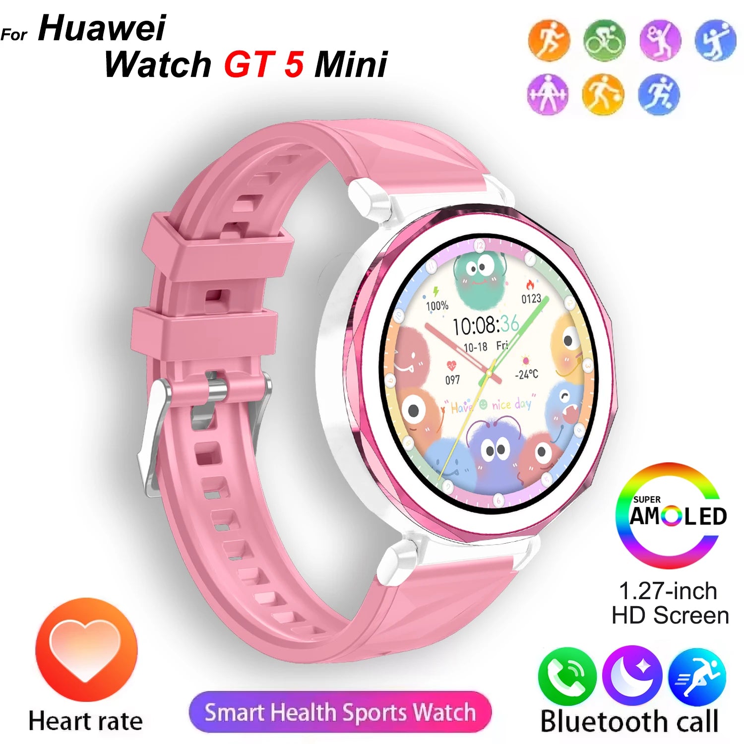 GT5 Mini Smartwatch with GPS NFC & Bluetooth Call