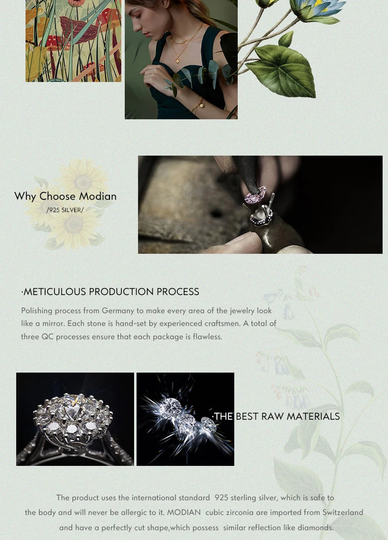 Modian Exquisite 925 Sterling Silver Vintage Hearts AAA Clear CZ Finger Rings for Women Luxury Wedding Statement Jewelry Bijoux