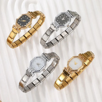 2025 Fashion Women's Men's Stainless Steel Oval Heart Square High Quality Watch Bracelet For Friend Birthday DIY Bracelet Gift