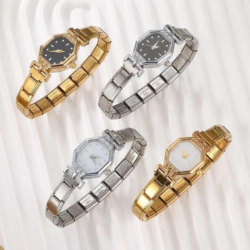 2025 Fashion Women's Men's Stainless Steel Oval Heart Square High Quality Watch Bracelet For Friend Birthday DIY Bracelet Gift