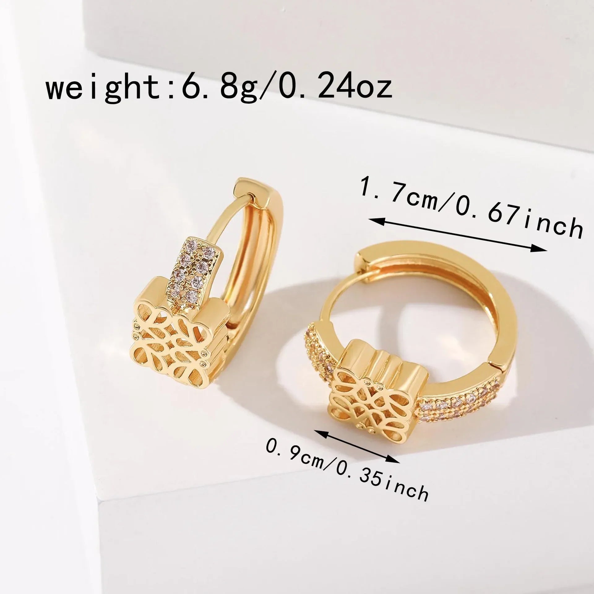 Fashionable Exaggerated Full Diamond Earrings Unique Design Sensation High-End Feel Small Audience Design New 2025 Model