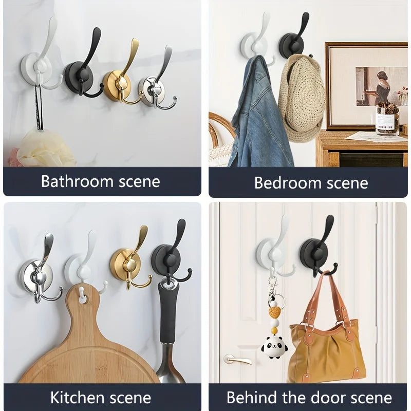 No-Drill Hooks Stainless Steel Waterproof Suction Cup Hooks Wall Mounted Coat Hooks Hook for Bathroom Kitchen Utility Hooks