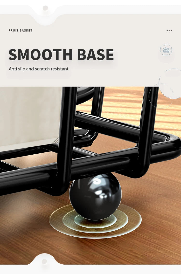 fruit basket vegetable basket,Metal storage basket with hook and wooden handle,Stackable and removable kitchen storage rack