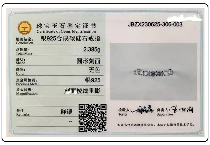 100% Pass Diamond tester Pen Moissanite Ring Matching Wedding Diamond Band for Women 925 Sterling Silver Female Single Tail Ring