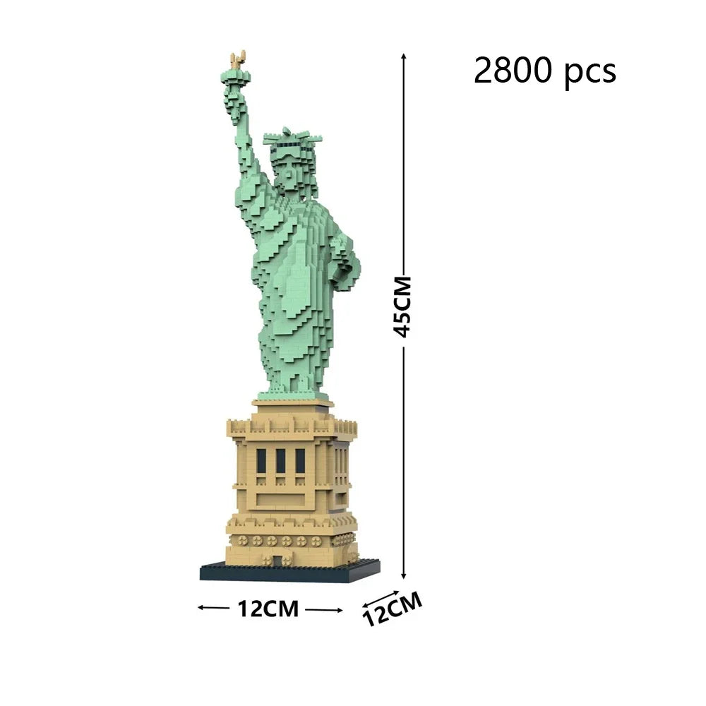 KNEW BUILT Capitol City Construction White House Micro Building Blocks US Mini Architecture Adult Children Toys Assemble Bricks