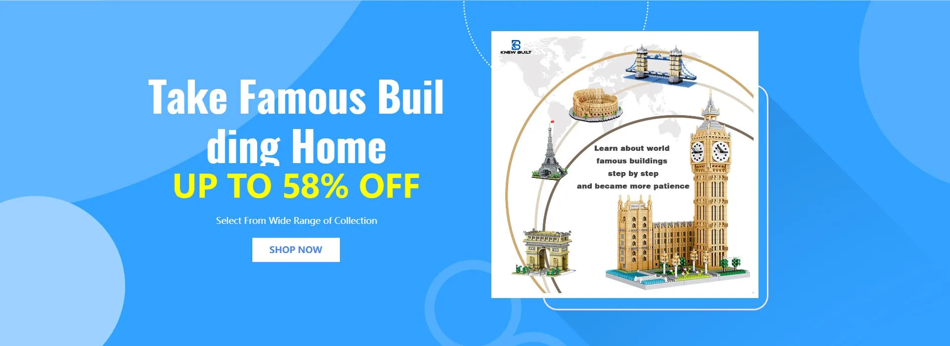 KNEW BUILT Capitol City Construction White House Micro Building Blocks US Mini Architecture Adult Children Toys Assemble Bricks