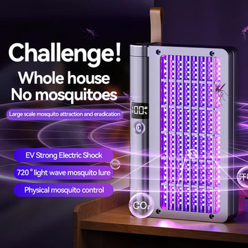 Electric Shock Mosquito Swatter Foldable Zapper Anti Mosquito Lamp Repellent Killer Rechargeable Portable Indoor Outdoor Use