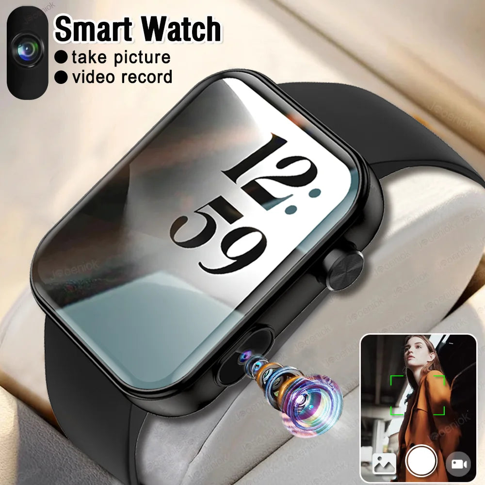Camera Smart Watch with Video, BT Call & Health