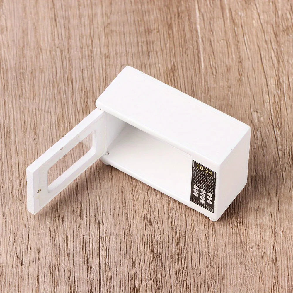 Miniature Dollhouse Kitchen Supplies, Microwave Oven, Furniture, Accessories