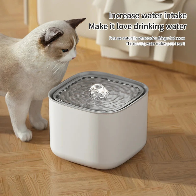 3L Automatic Cat Water Fountain Quiet USB
