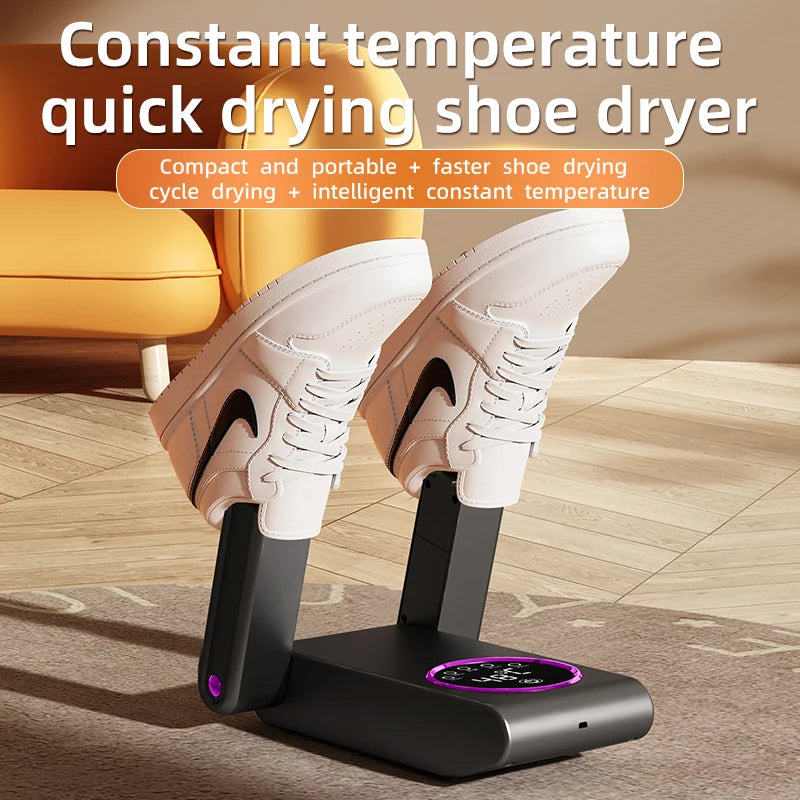 Foldable Electric Shoe Dryer  Deodorizer Sterilizer for Boots Sneakers Portable Smart Display Timer Control Travel Home Gym