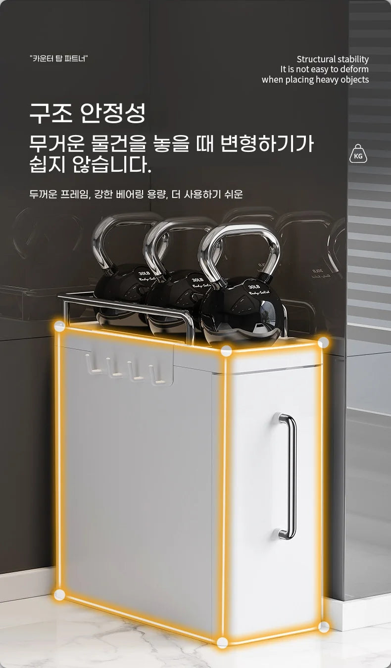 2/3 Layer Kitchen Spice Shelves Pull-Out Spice Organizer Shelf Household Multi-Functional Oil Salt Sauce and Vinegar Storage