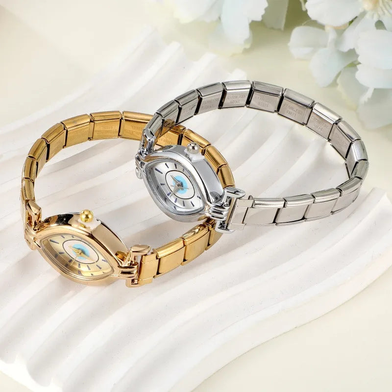 2025 Fashion Women's Men's Stainless Steel Oval Heart Square High Quality Watch Bracelet For Friend Birthday DIY Bracelet Gift