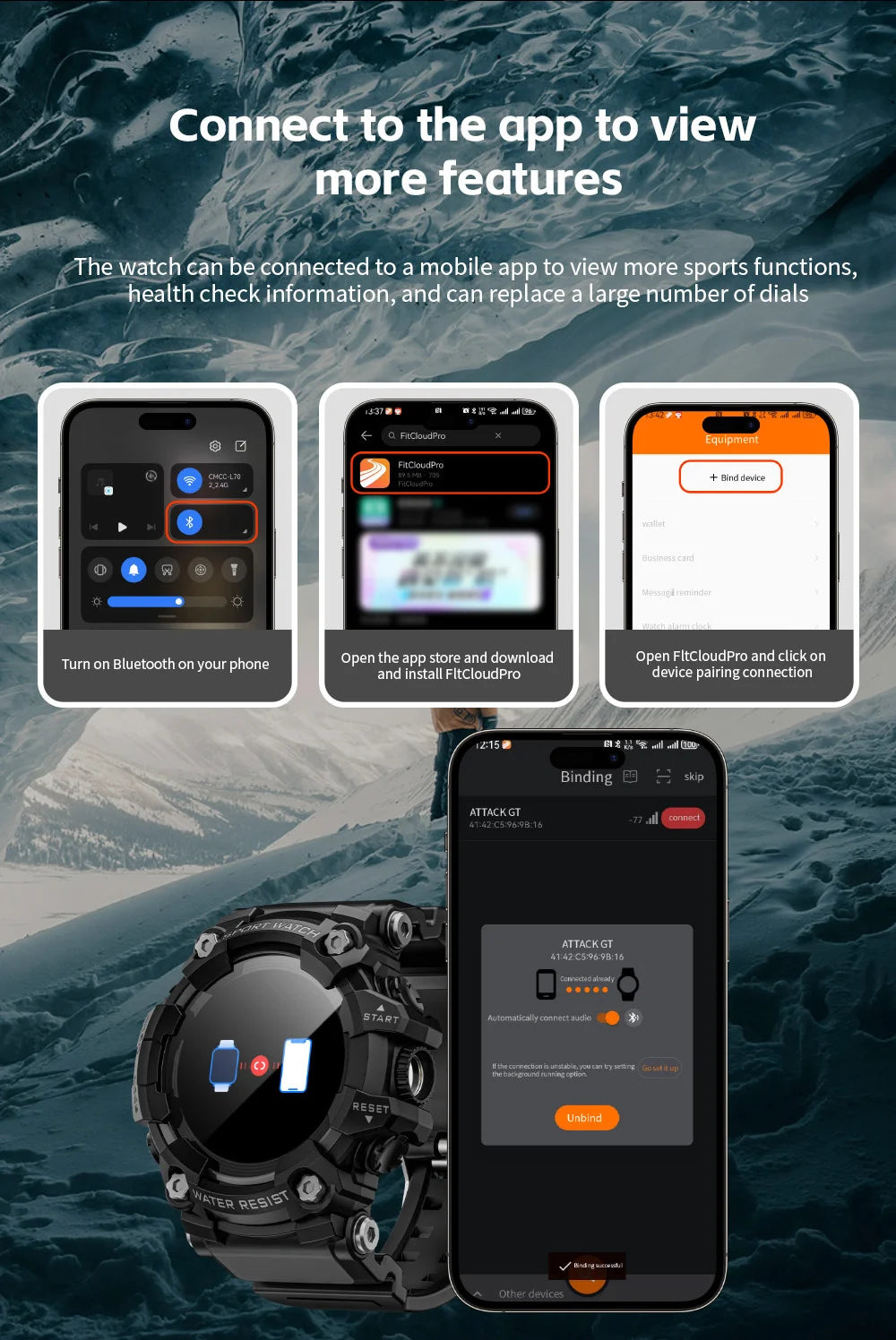 Fitness Smart Watch for Men with Heart Rate