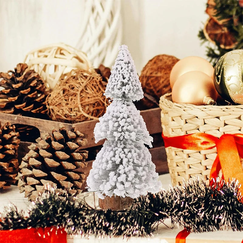 15-30cm Christmas Decoration Xmas Tree Small Cedar Pine for Home Room Decor Party New Year 2024 Navidad Ornaments Accessories
