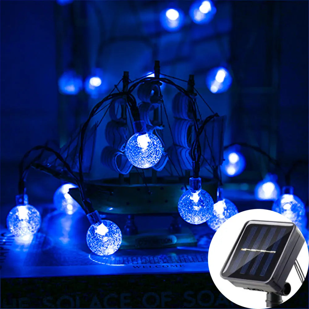 LED String Light Solar Fairy Lights 5m 20LED Warm Light Waterproof Outdoor Garden Wedding Decoration Christmas Lamp