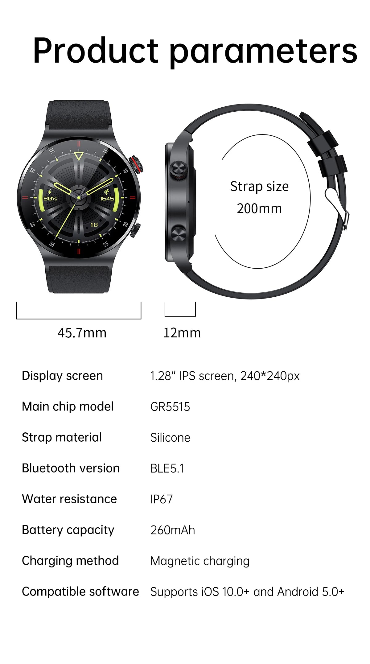 QW33 AMOLED Smart Watch with NFC & Call