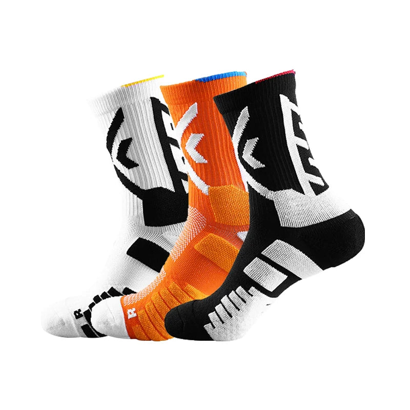 Elite Compression Sports Socks 3-Pair Crew