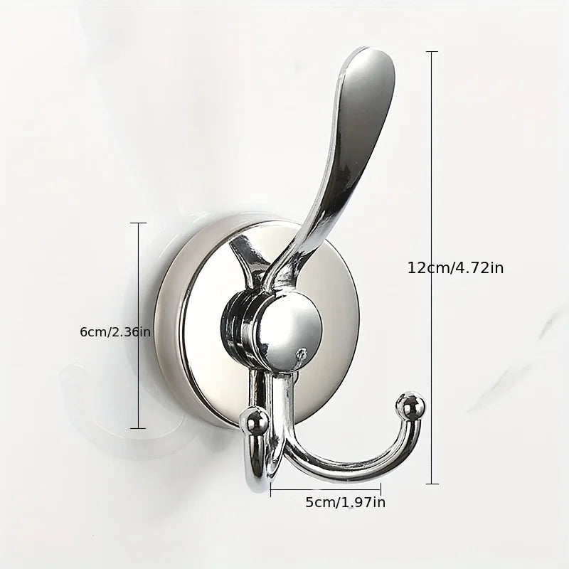 No-Drill Hooks Stainless Steel Waterproof Suction Cup Hooks Wall Mounted Coat Hooks Hook for Bathroom Kitchen Utility Hooks