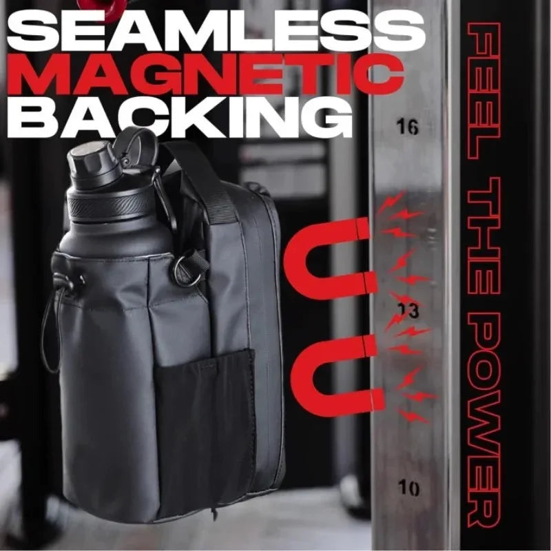 Magnetic Gym Bag Organizer with Bottle Holder
