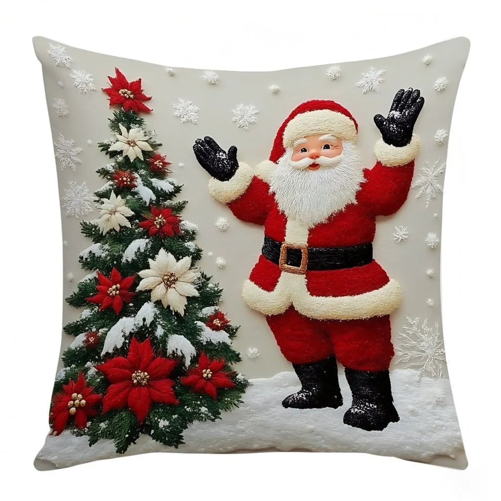 45x45cm Cartoon Christmas Pillow Cover Elk Santa Claus Snowman Xmas Tree Merry Christmas Decor Gift 2025 Happy New Year 2026