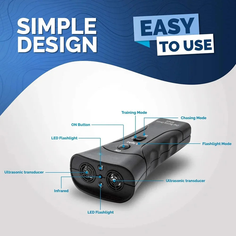 Ultrasonic Dog Repeller Portable Dog Repellent Dog Trainer With LED light Type-C Fast Charging Dog Anti Bark Deterrent Anti Bark