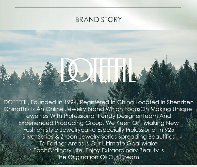 DOTEFFIL 925 Sterling Silver Firework Flower Necklace Earring Set Popular Charm Nice Necklace Earring Sets Women's Jewelry