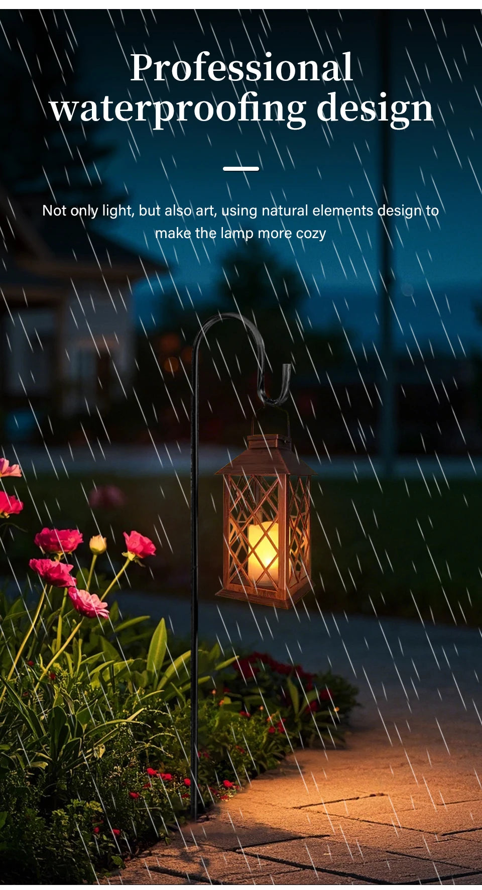 Garden Solar Palace Lantern Led Light Lawn Landscape Hanging Atmosphere Candle Lamp Floor Outdoor Solar Garden Decor Lighting