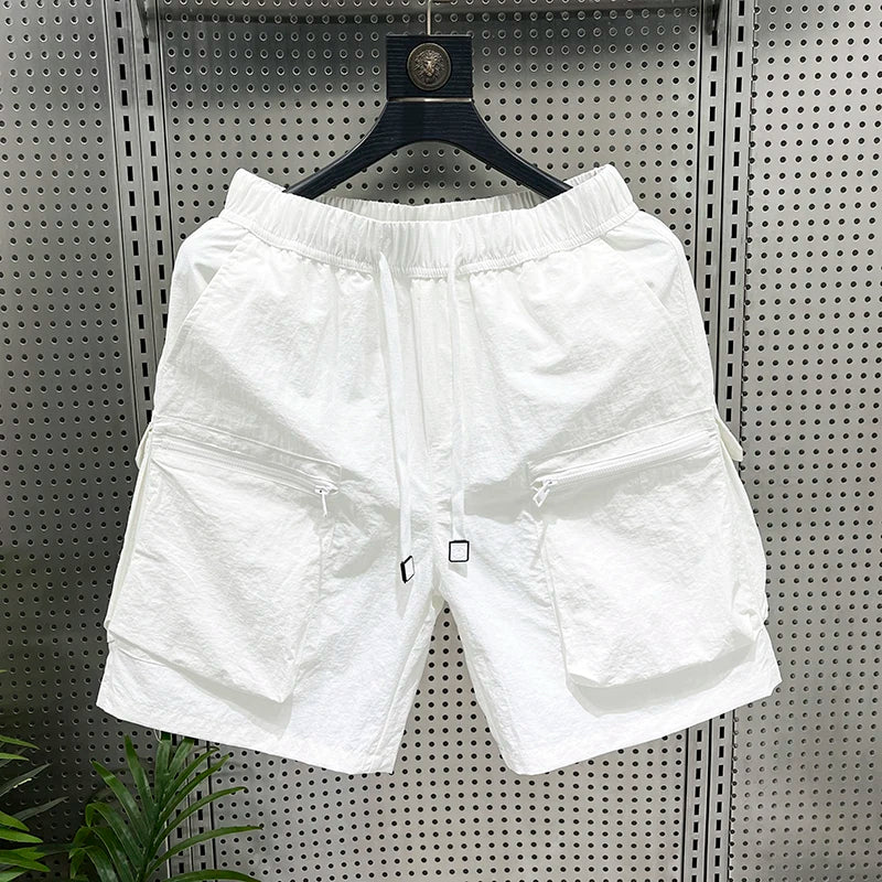 Summer Men's Casual Sports orts Qui Dry Beach Fourths Multi kets Youth Active Sle mid Waist Straight Leg een Color