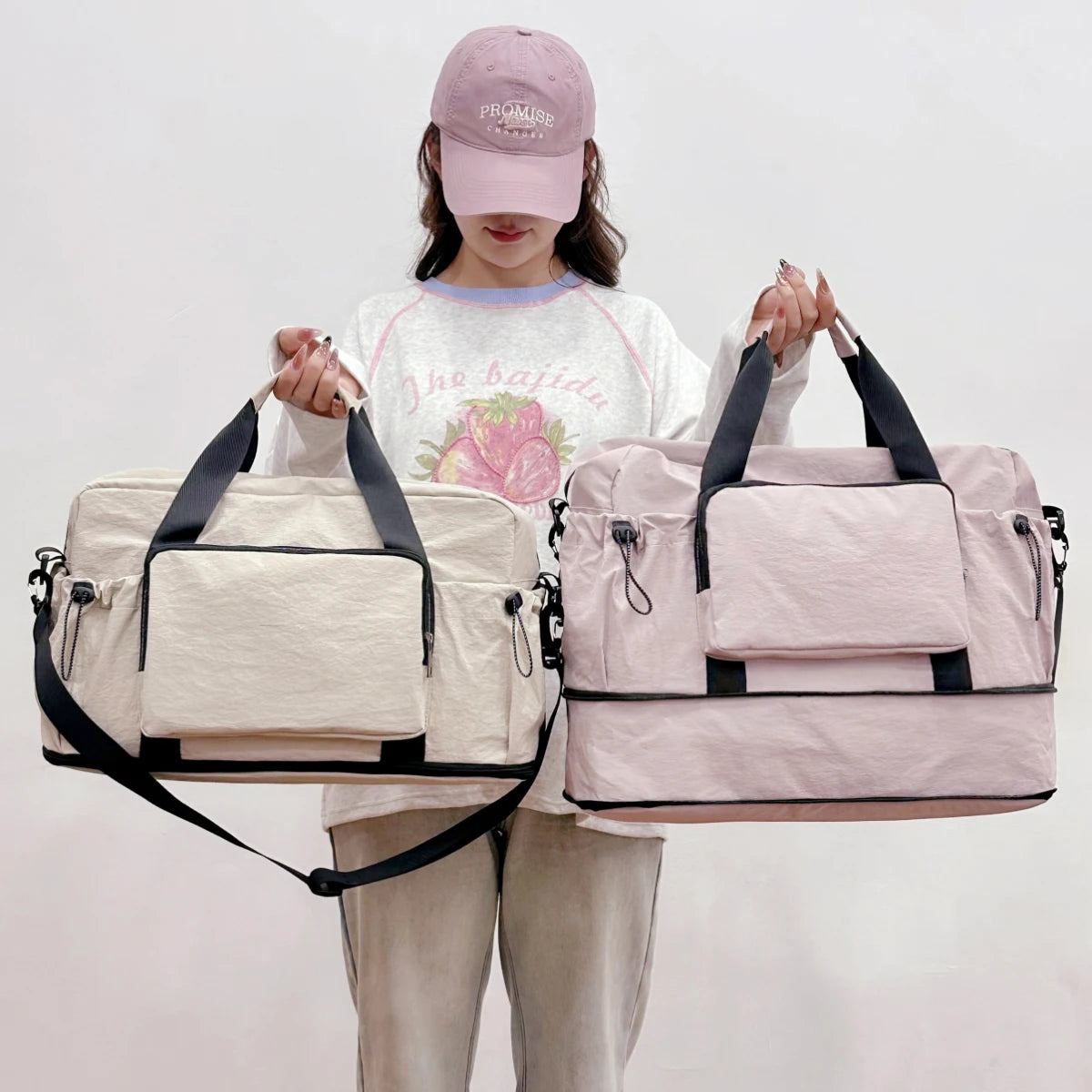 Large Travel Duffle Bag with Trolley Sleeve