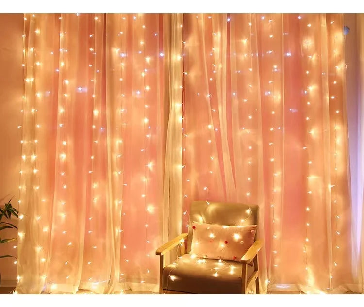 christmas lights decorations lamp holiday lighting USB Holiday Curtain Garland Lamp fairy lights lights decoration led light