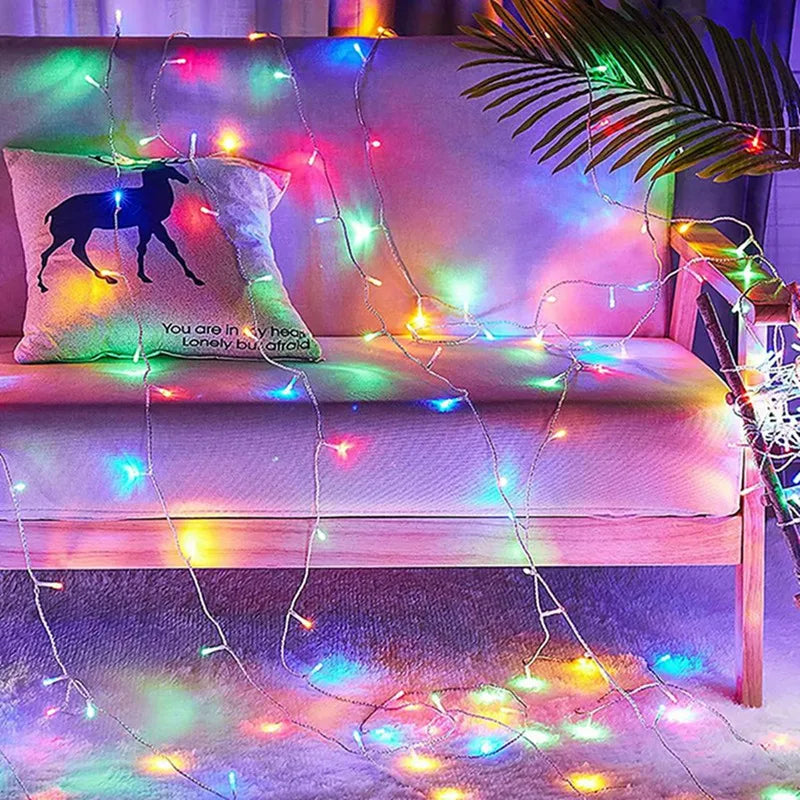 1Pack 10/20/40/80 Led Battery Powered String Lights Waterproof Fairy Lights For Bedroom Garden Party Christmas Tree Decorations
