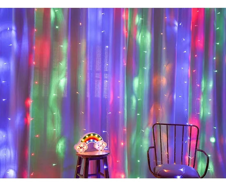 christmas lights decorations lamp holiday lighting USB Holiday Curtain Garland Lamp fairy lights lights decoration led light