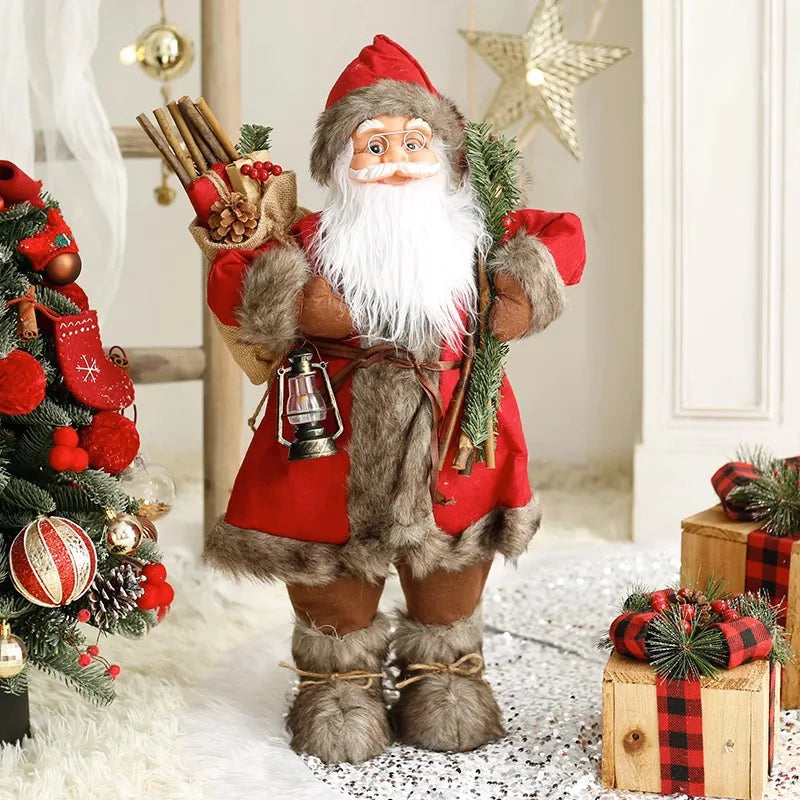 60CM Large Santa Claus Dolls Ornaments Standing Santa Figurine Doll Christmas Home Decoration Kids Gift navidad home decor