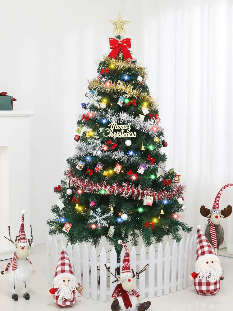 Hot Sale 150/180/210cm Christmas Tree Home Decoration PVC Artificial Xmas Ornaments Small Christmas Tree Party New Year 2025